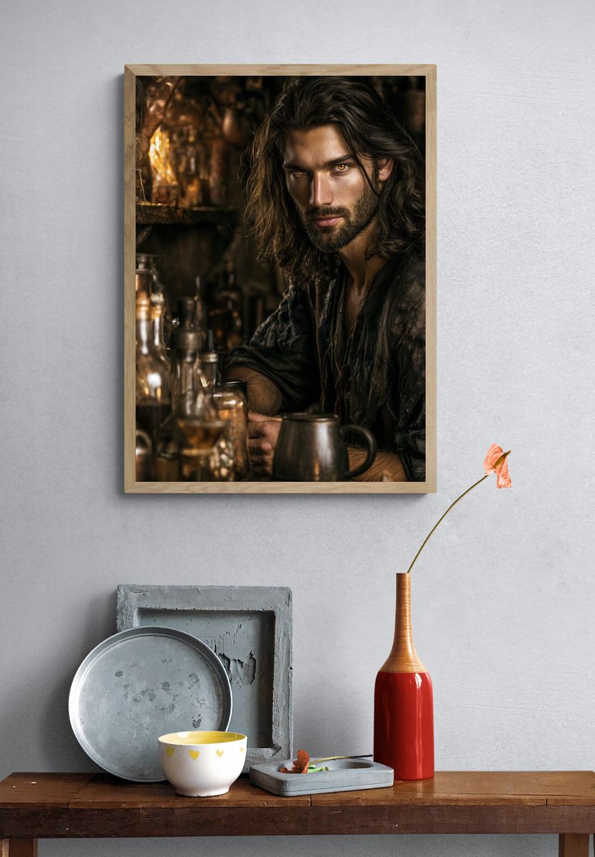 Mystic Tavern Portrait Print. — room view 3