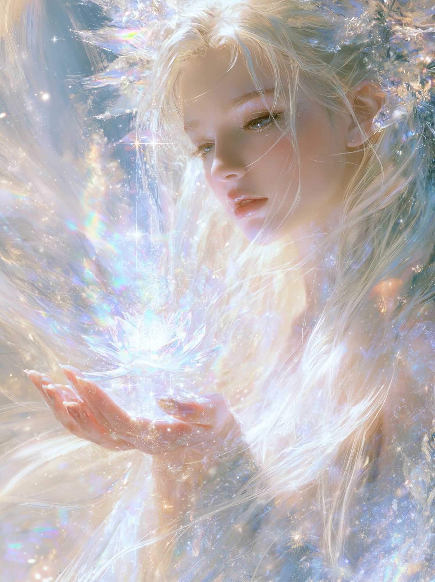 Celestial Fairy Portrait Print. poster detail