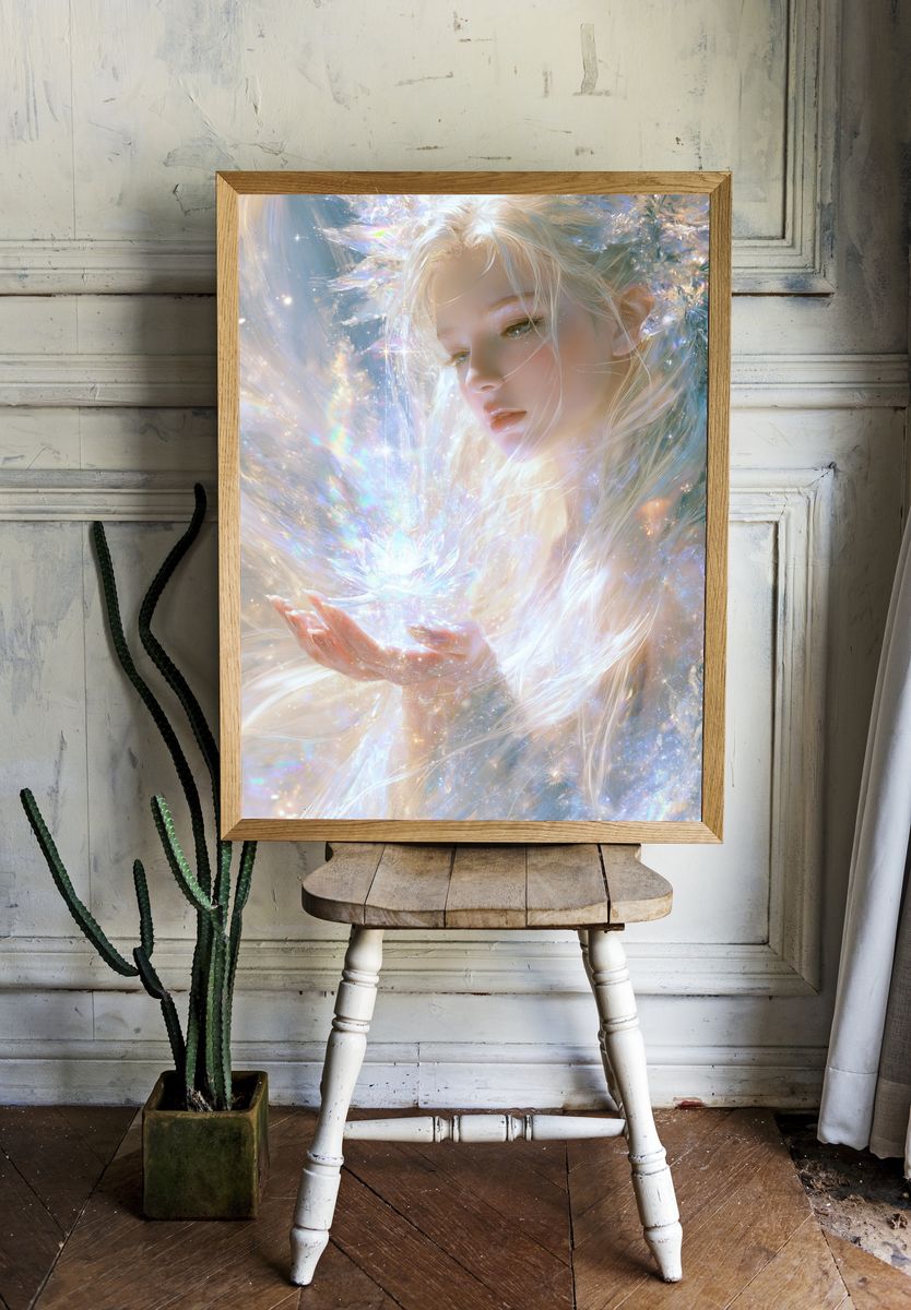 Celestial Fairy Portrait Print. — room view 1