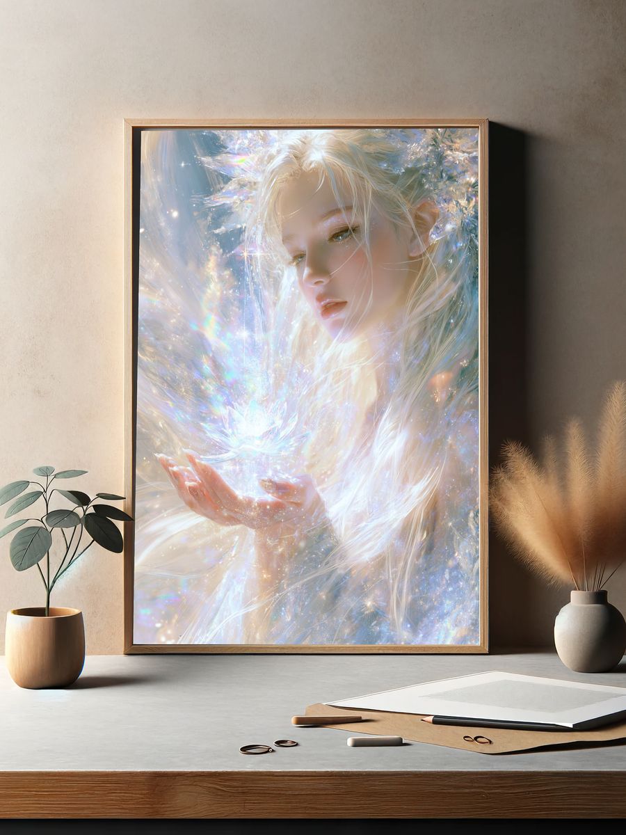 Celestial Fairy Portrait Print. — room view 2