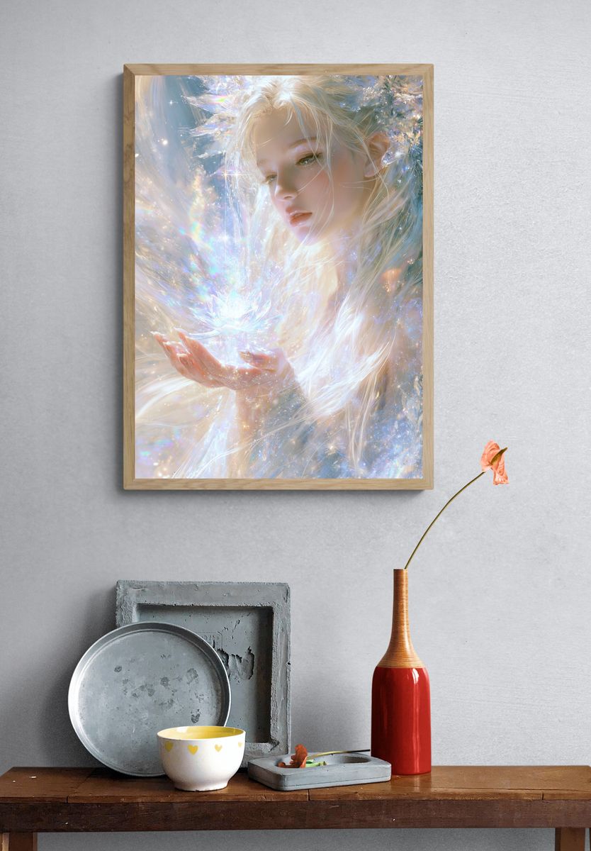 Celestial Fairy Portrait Print. — room view 3