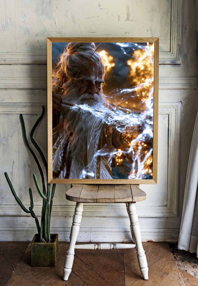Mystic Sage Portrait Poster. room preview