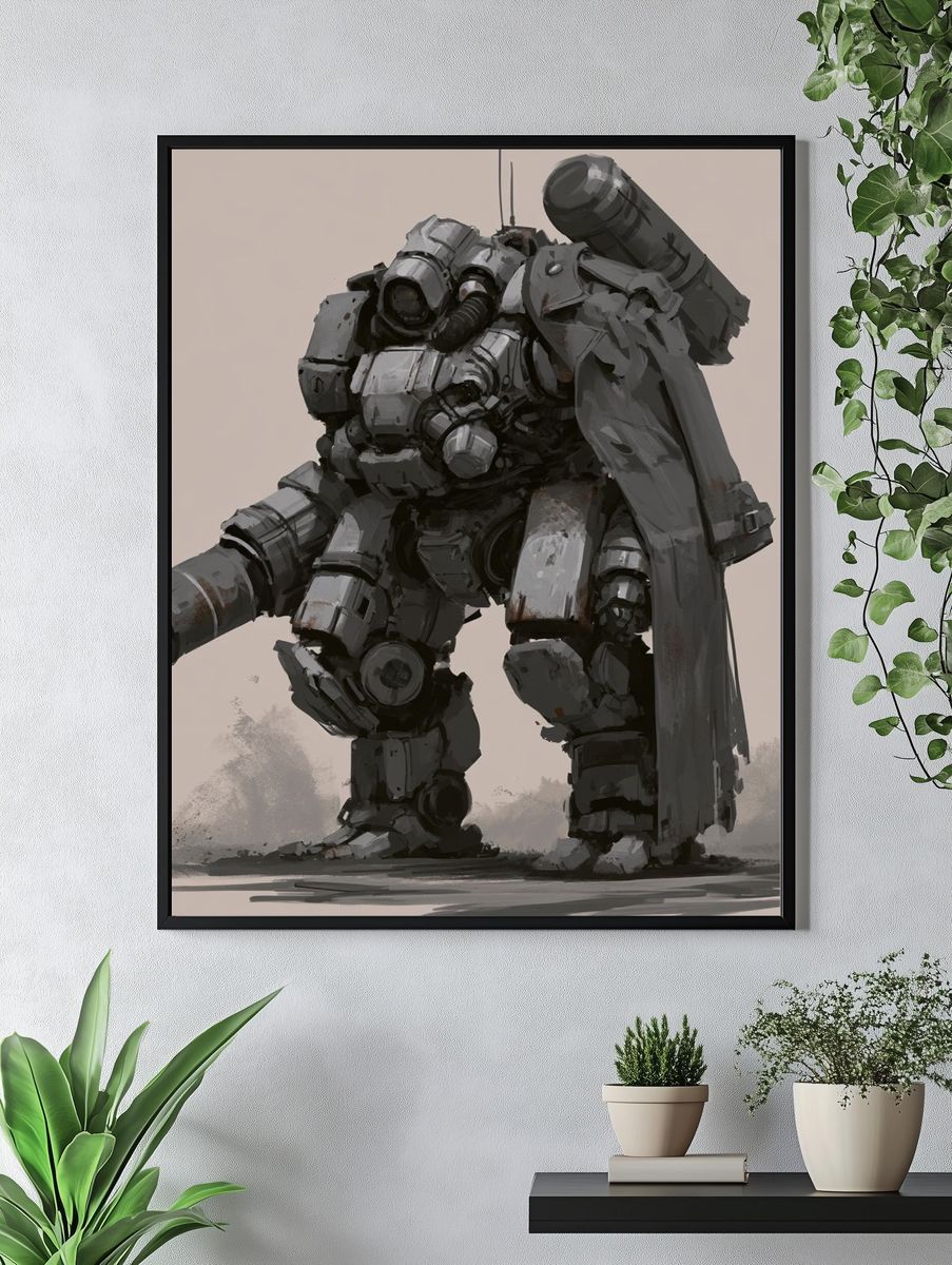 Armored Mech Warrior Print. — room view 4