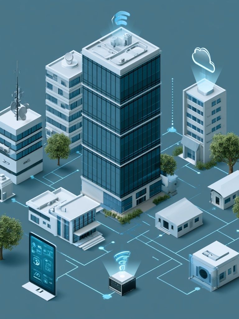 Smart City Network Illustration Poster. poster — illustration art