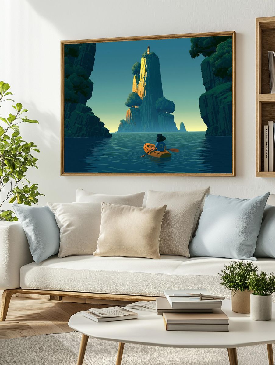 Island Lighthouse Adventure Print. — room view 2