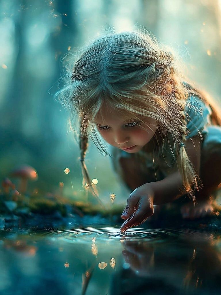 Forest Girl Fantasy Illustration Poster. poster detail