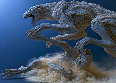 Monster Creature Digital Art Poster.