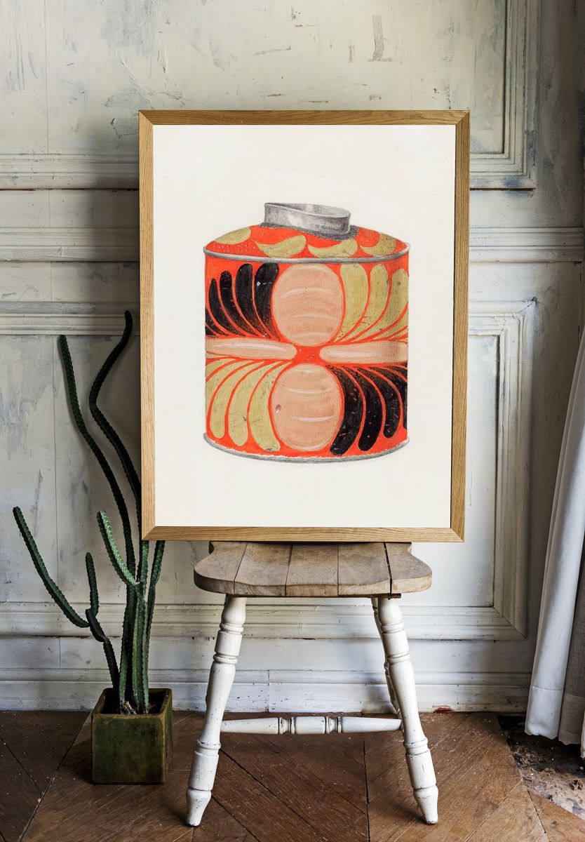 Decorative Tin Can Illustration Poster room preview