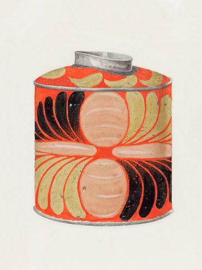Decorative Tin Can Illustration Poster. poster