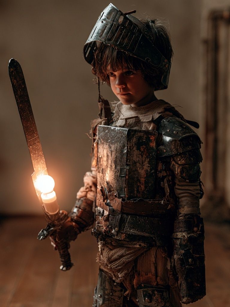 Armored Child Fantasy Poster. poster — illustration art