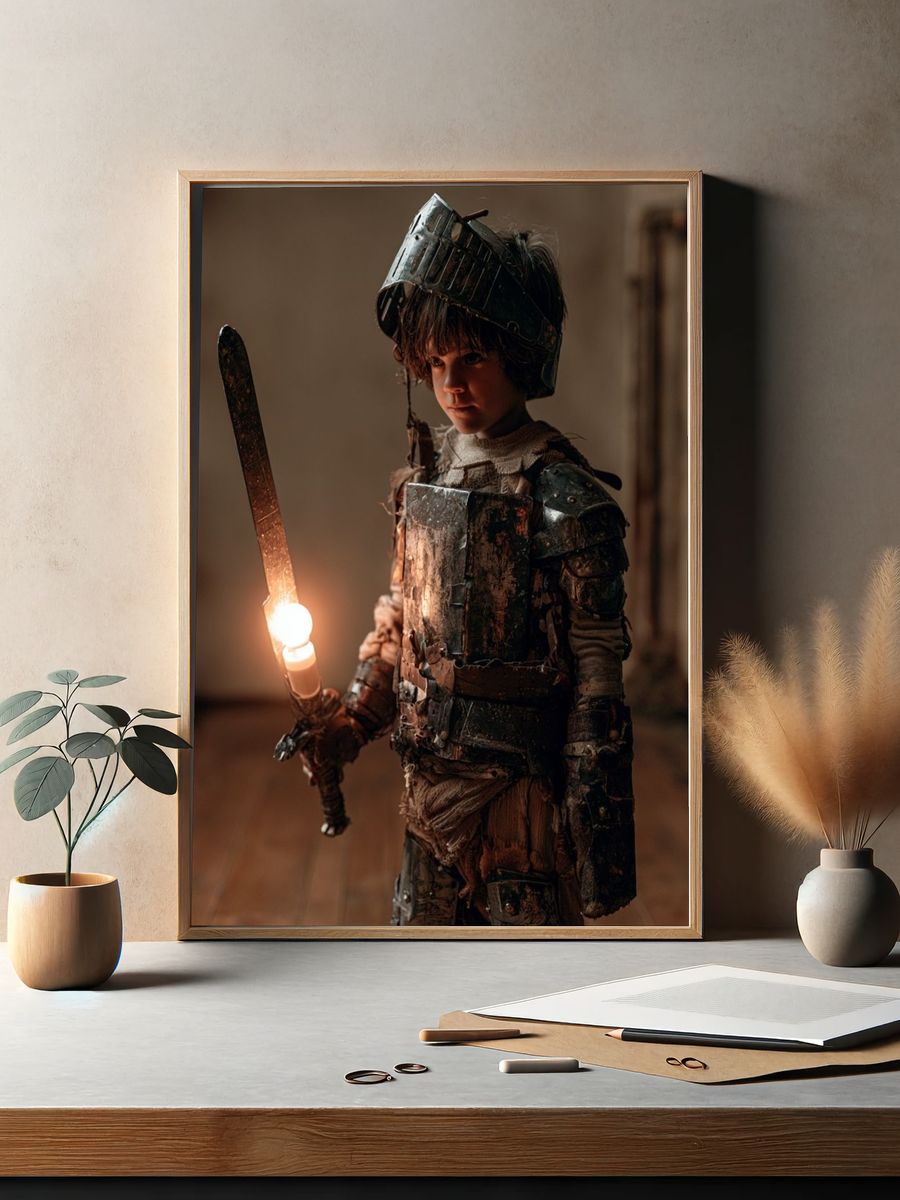 Armored Child Fantasy Poster. — room view 2