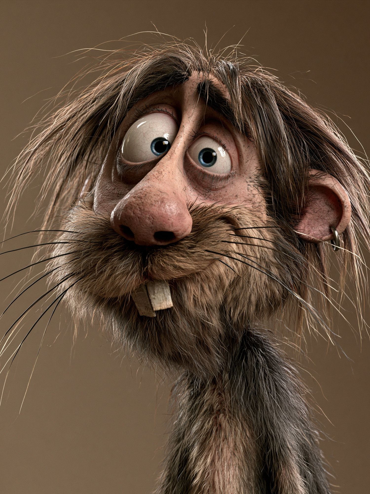 Quirky Rat Portrait Illustration Poster. poster detail