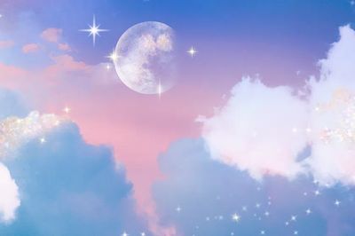 Aesthetic sky desktop wallpaper, surreal. poster