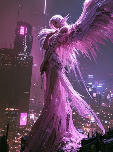 Cyberpunk Angel Poster. poster detail