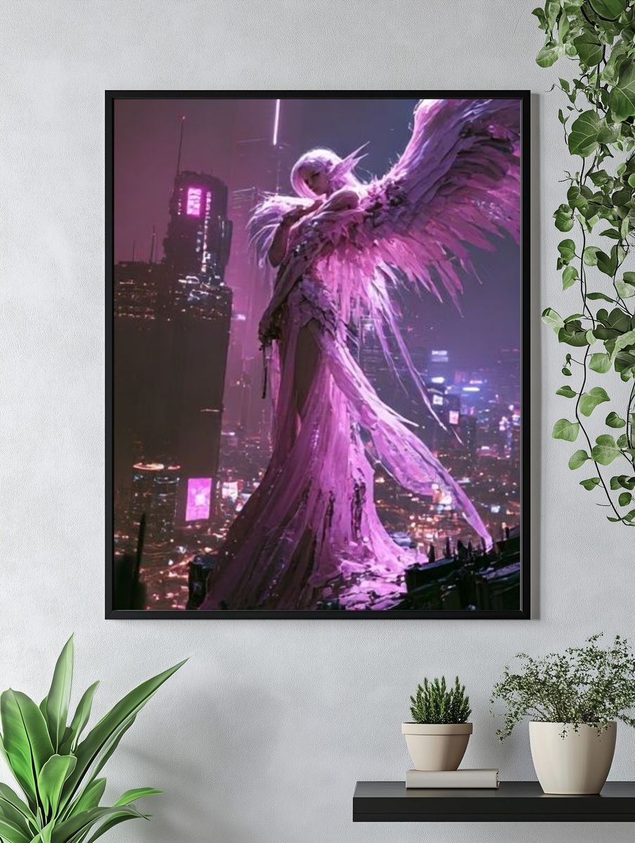 Cyberpunk Angel Poster. — room view 4