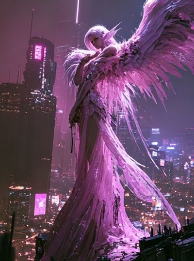 Cyberpunk Angel Poster.