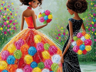 Elegant Floral Fashion Illustration Poster.