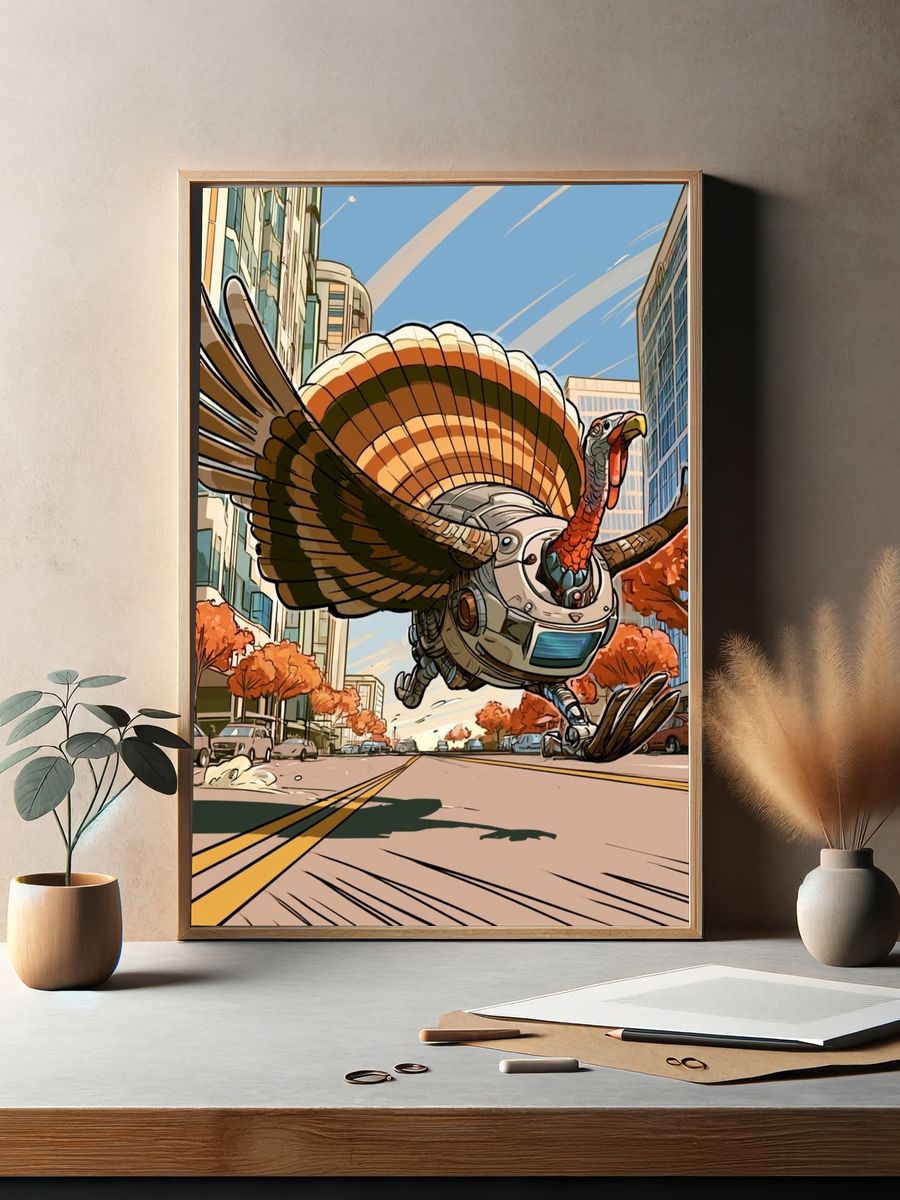 Cyber Turkey City Chase Poster. — room view 2