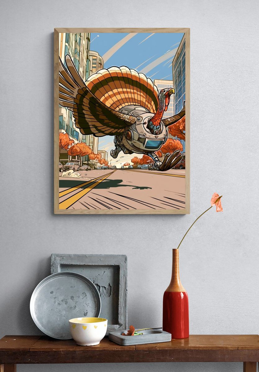 Cyber Turkey City Chase Poster. — room view 3