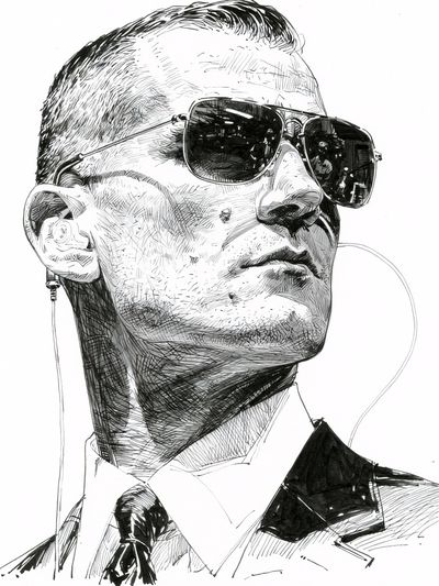 Sunglasses Portrait Illustration Poster.