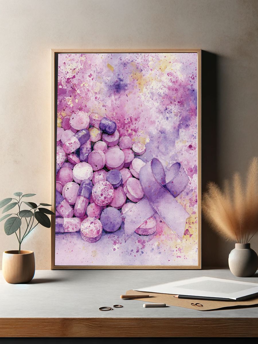 Child on Leopard Fantasy Illustration Poster. — room view 2