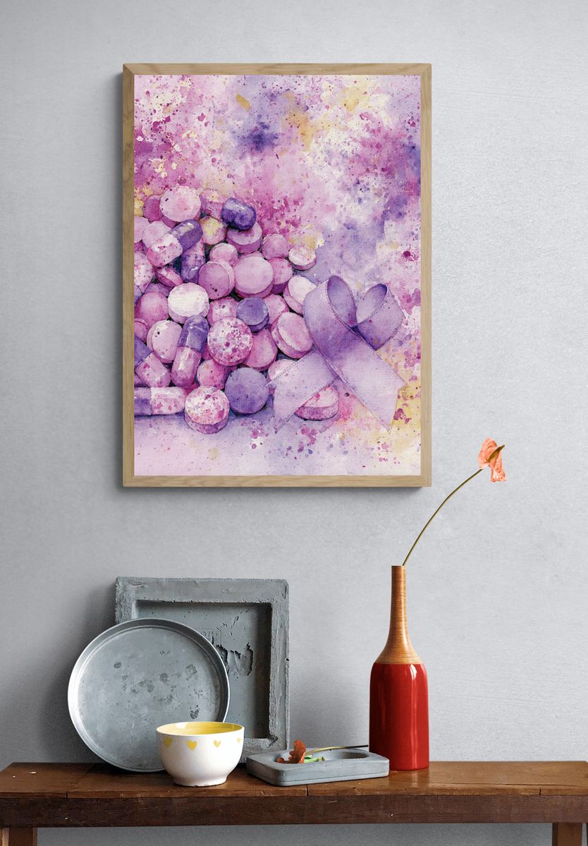 Child on Leopard Fantasy Illustration Poster. — room view 3