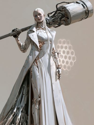 Cybernetic Warrior — Sci-Fi Print. poster