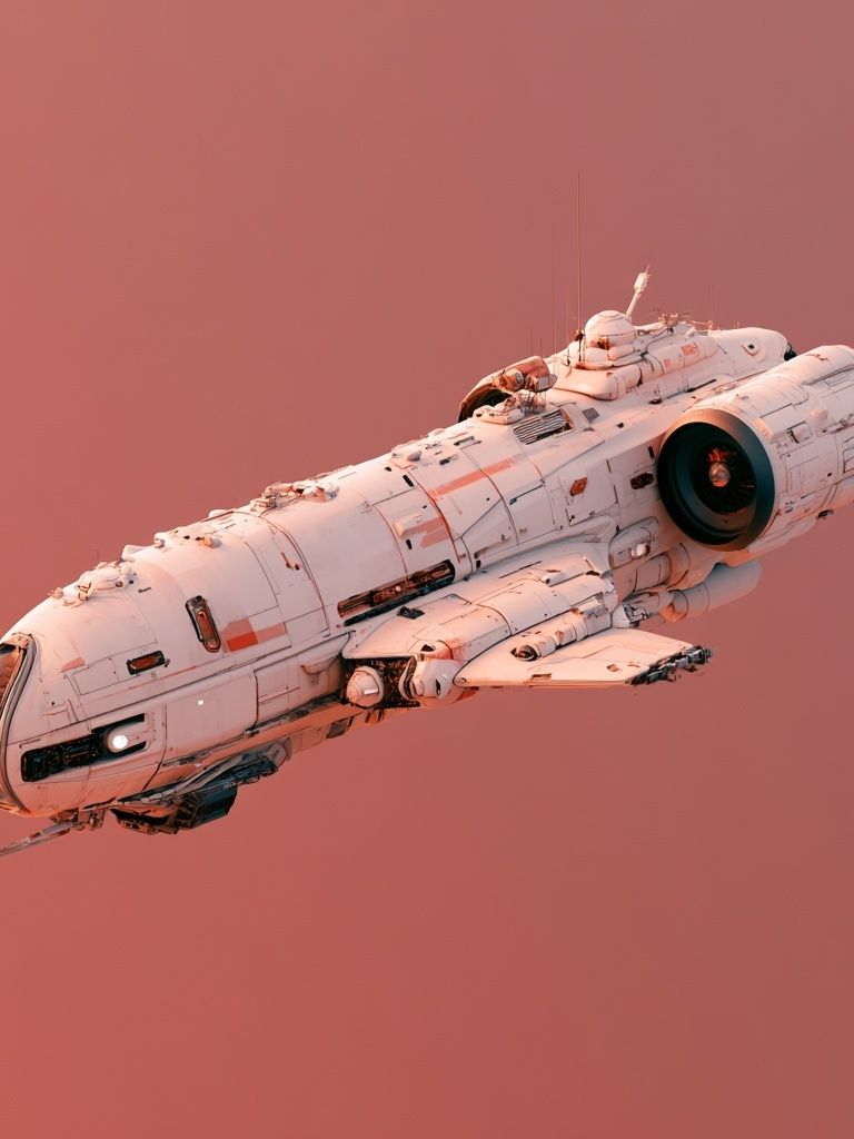 Retro Spacecraft — Illustration Print. poster — illustration art