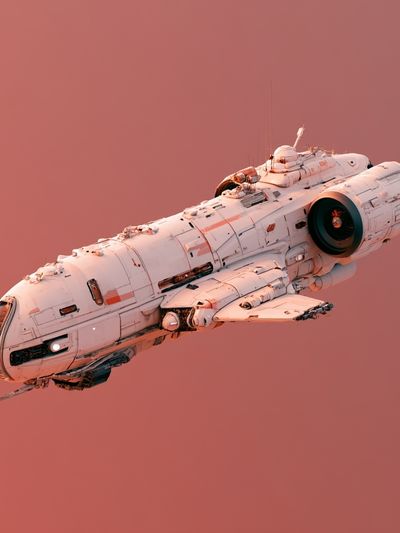 Retro Spacecraft — Illustration Print.