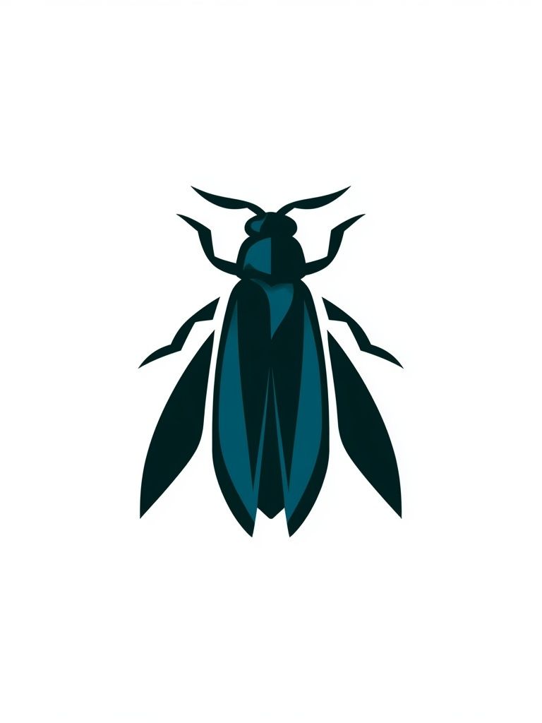Stylized Beetle Illustration Poster. poster — illustration art
