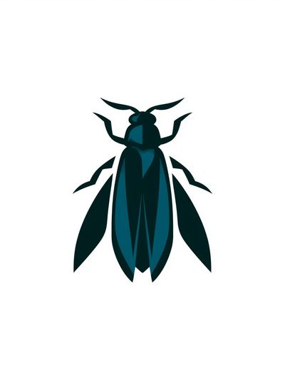 Stylized Beetle Illustration Poster. poster