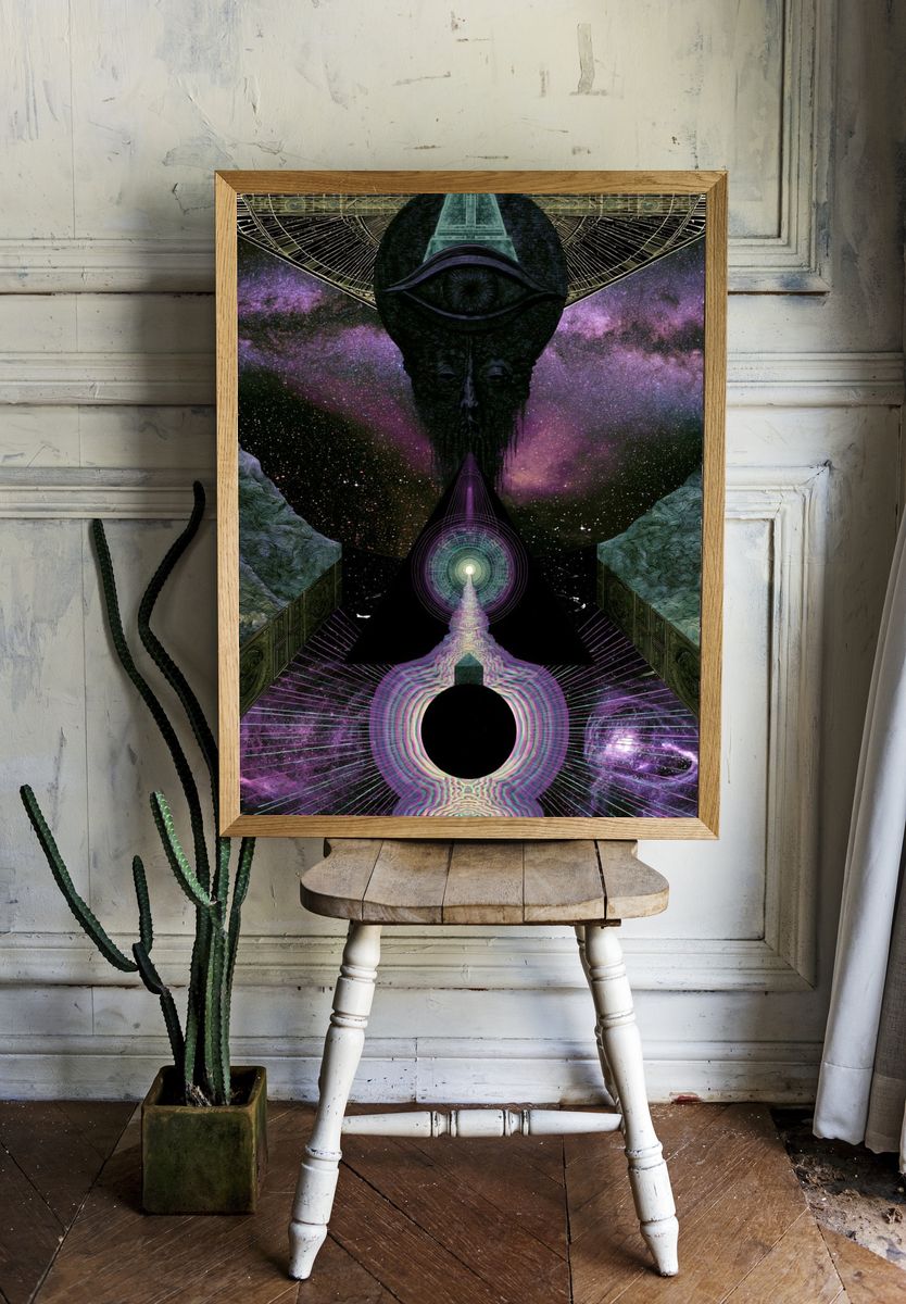 Cosmic Eye Surrealism Poster. — room view 1