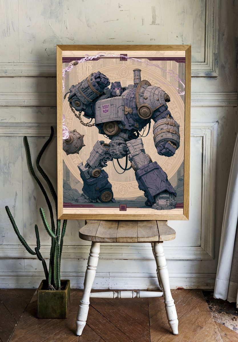 Cybertronian Warrior Digital Art Print. — room view 1