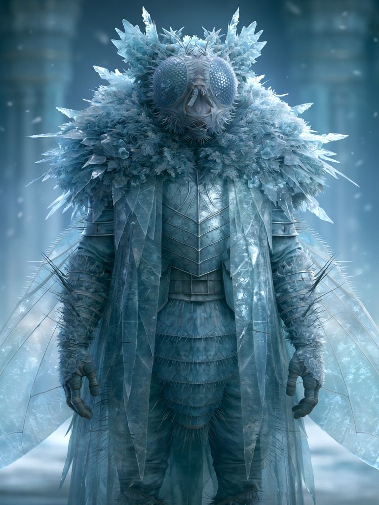 Ice Moth Fantasy Illustration Poster. poster detail