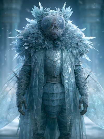 Ice Moth Fantasy Illustration Poster. poster