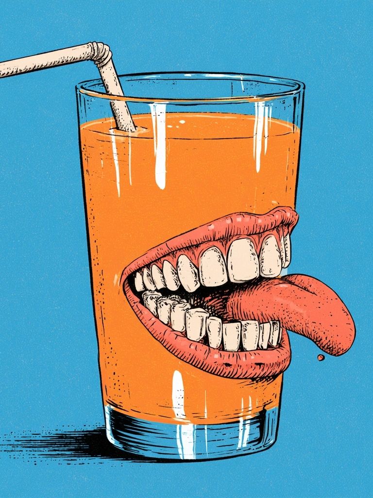 Surreal Juice Glass Typography Print. poster detail
