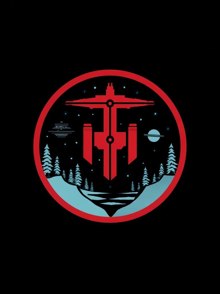 Starship Forest Emblem Poster. poster — illustration art