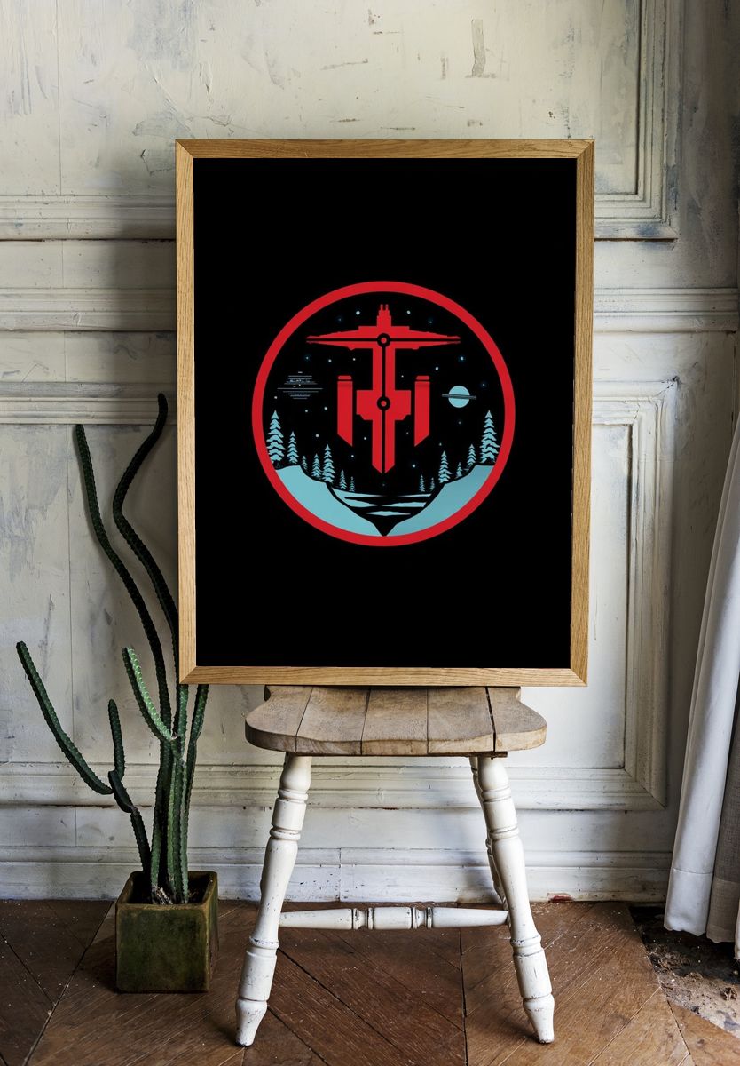 Starship Forest Emblem Poster. room preview