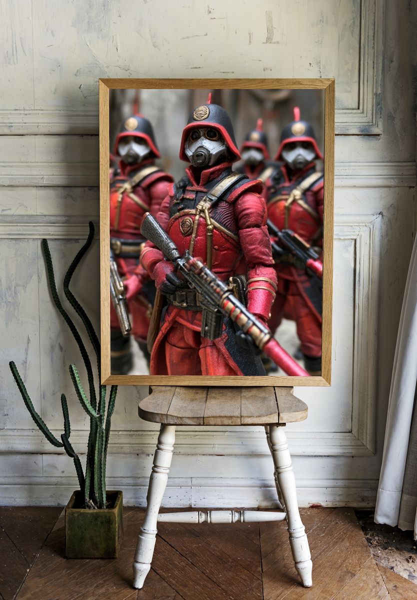 Armored Sci-Fi Soldiers Poster. room preview