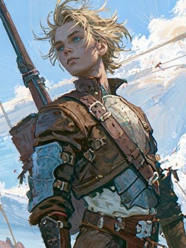 Windborne Archer Digital Art Poster. poster — illustration art
