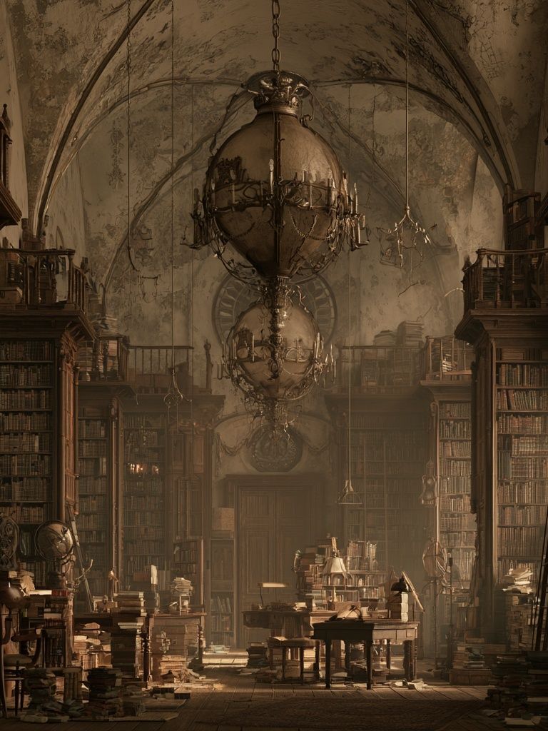 Enchanted Library Interior Poster. poster detail