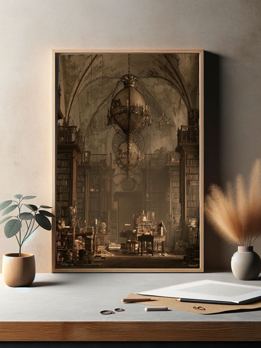 Enchanted Library Interior Poster. — room view 2
