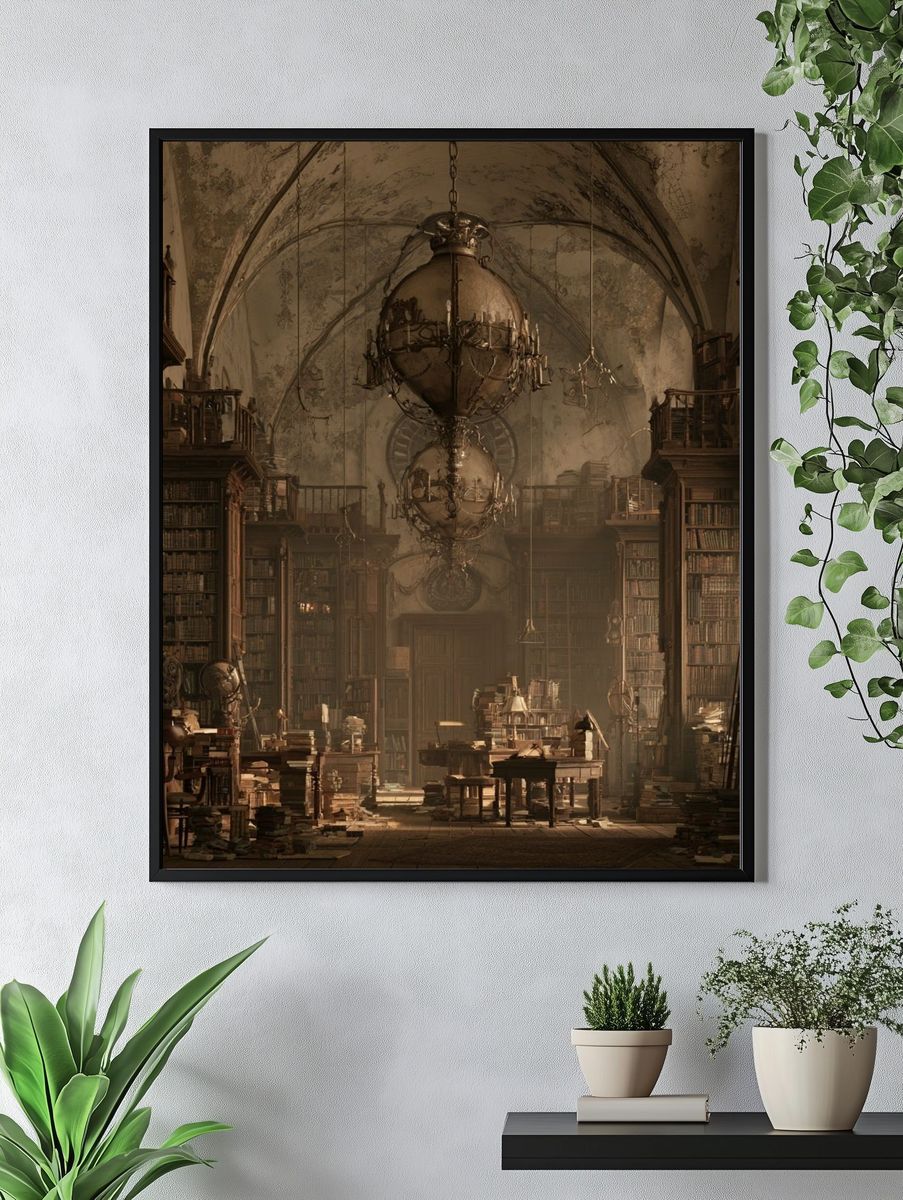 Enchanted Library Interior Poster. — room view 4