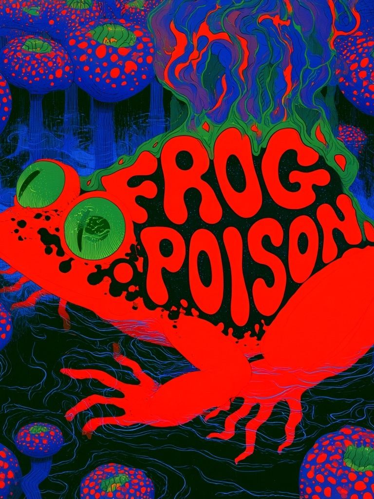 Frog Poison Psychedelic Poster. poster detail