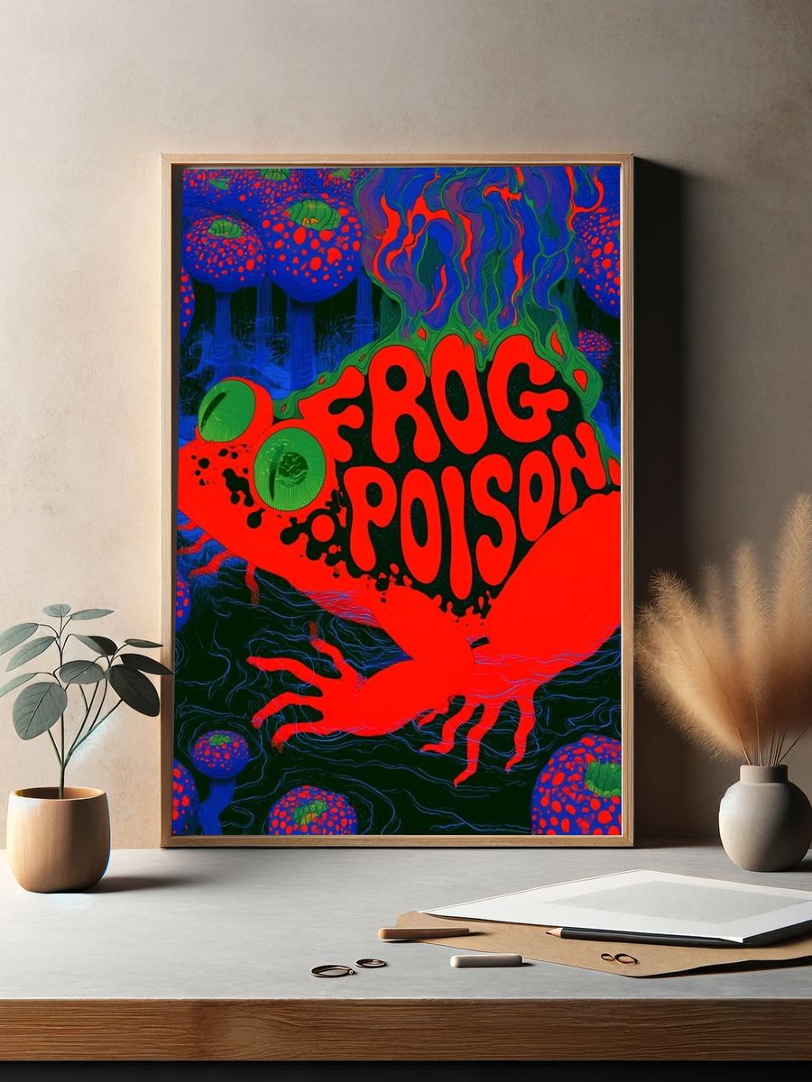 Frog Poison Psychedelic Poster. — room view 2