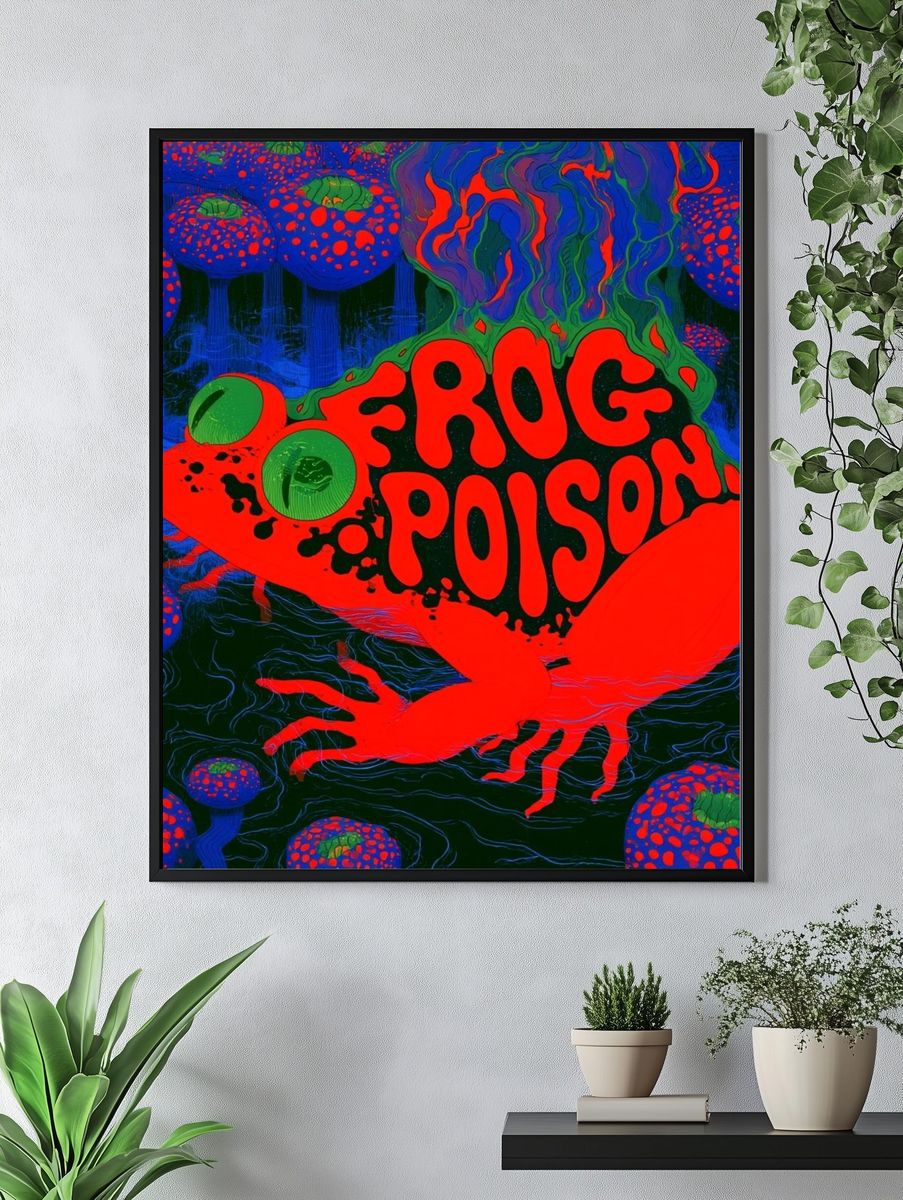 Frog Poison Psychedelic Poster. — room view 4