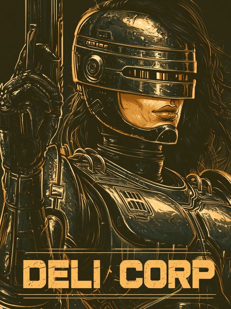 Deli Corp Cyberpunk Poster. poster — illustration art