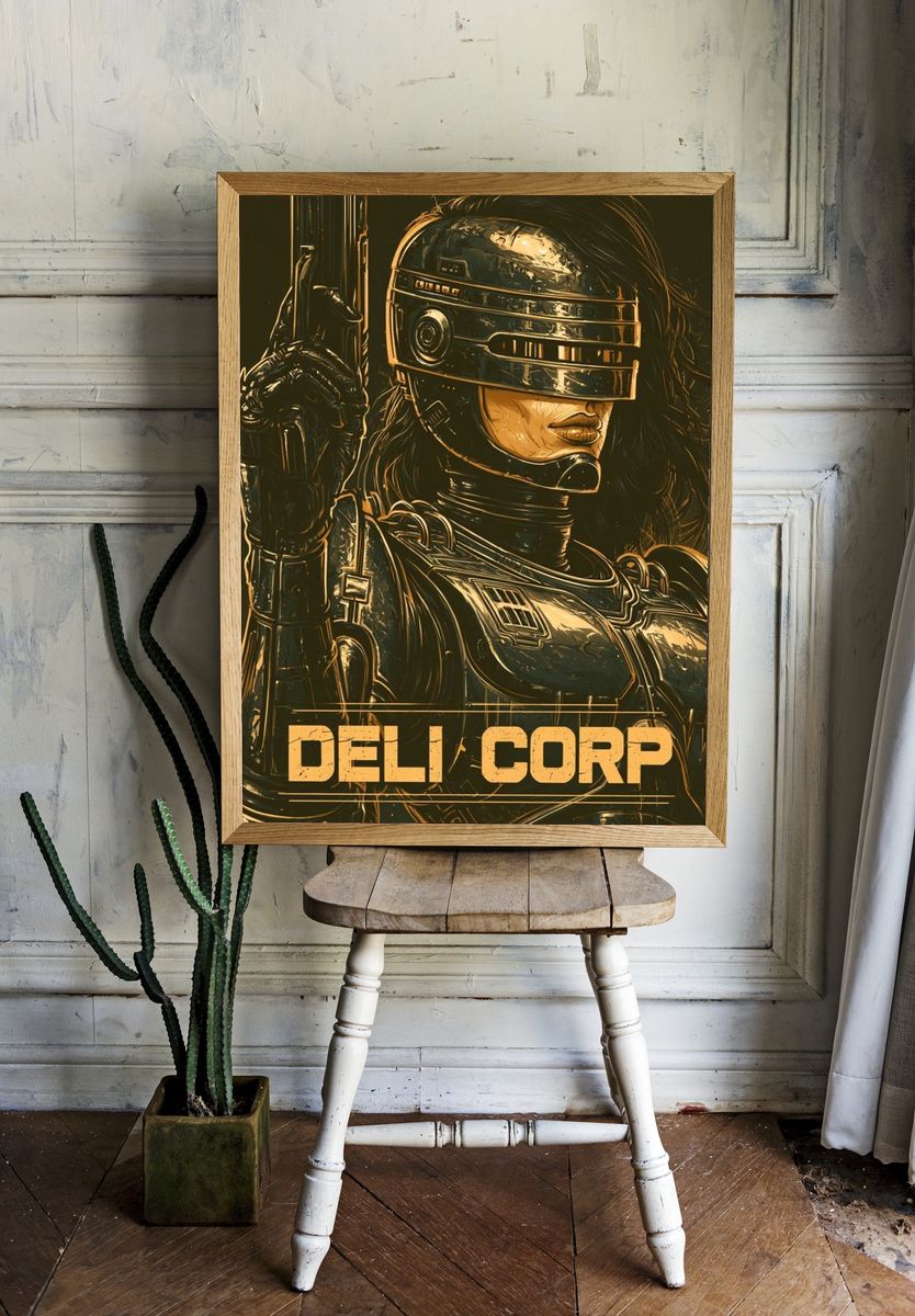 Deli Corp Cyberpunk Poster. room preview