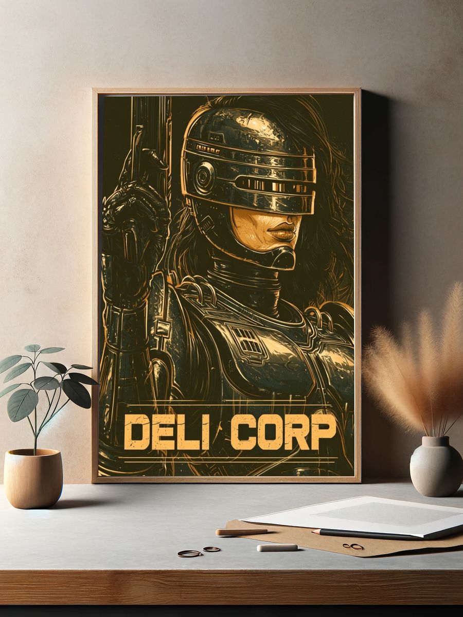 Deli Corp Cyberpunk Poster. — room view 2