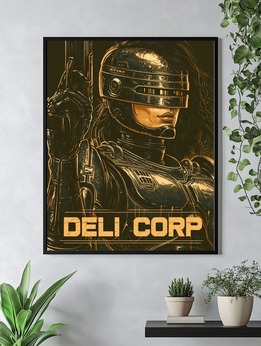 Deli Corp Cyberpunk Poster. — room view 4